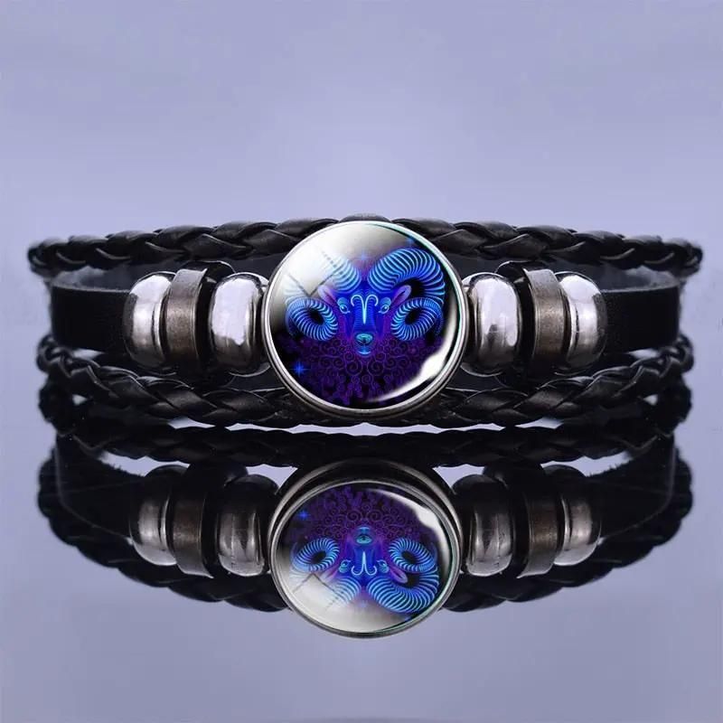 Zodiac Leather Braided Bracelet | 🔥FLAT 50% OFF SALE🔥