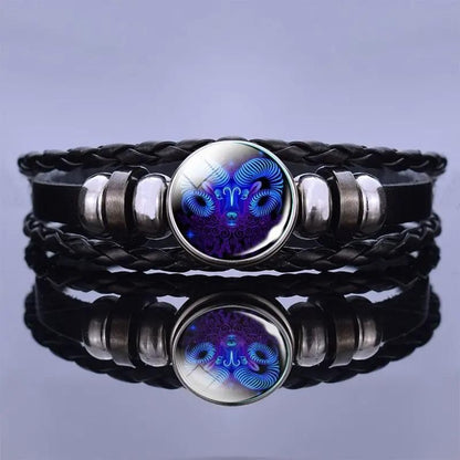 Zodiac Leather Braided Bracelet | 🔥FLAT 50% OFF SALE🔥